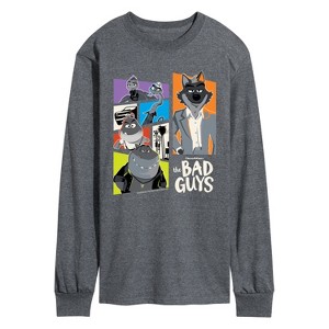 Men's - The Bad Guys - Mr. Wolf and Friends Collage Long Sleeve Graphic T-Shirt - 1 of 3