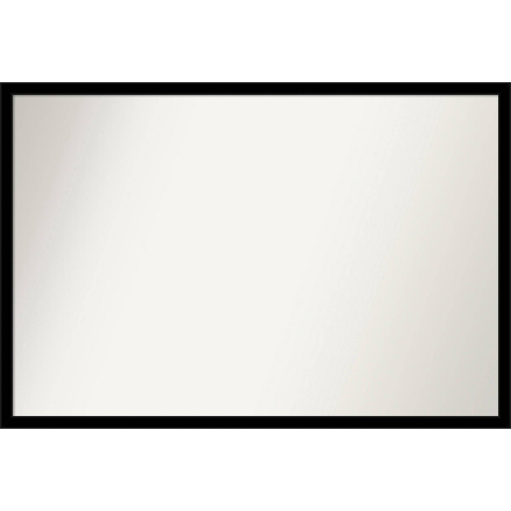 Photos - Wardrobe 38" x 26" Non-Beveled Bathroom Wall Mirror Jet Black - Amanti Art: Modern Rectangle, Wall Mount