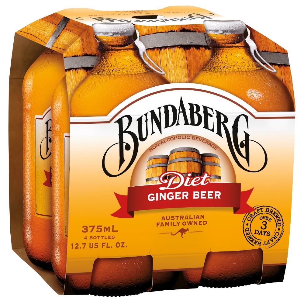 Bundaberg Diet Ginger Beer - 4pk/375ml Bottles