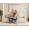 Modern Modular Corduroy Sofa with 3 Pillows, 3-Seat Compression Couch, Luxurious Sleek Cloud Sofa for Living Room or Apartment – The Pop Home - 3 of 4