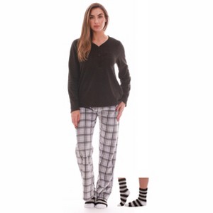 Just Love Womens Ultra-Soft Pajama Pant Set with Matching Socks - 3 Piece Micro Fleece PJ Set - 1 of 3