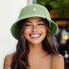 Dalix Lil Flower Embroidered Cotton Cap Outdoor Bucket Hat Womens - 3 of 4