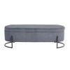 NicBex Modern 52.3" Storage Bench Corduroy Accent Stool with Cushioned Top and Metal Base for Entryway and Living Room - 3 of 4
