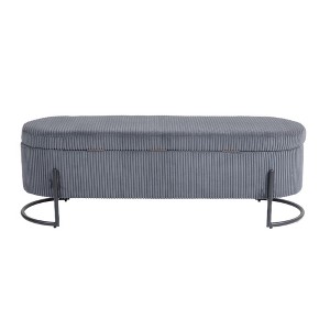 NicBex Storage Ottoman Bench for Bedroom,Storage Bench with Solid Wood Frame and Sturdy Metal Legs,Ottoman for Living Room,Bedroom,Entryway - 1 of 4