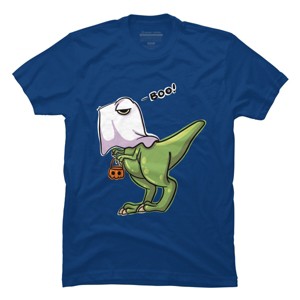 Men's Design By Humans Halloween Ghost Dinosaur By whynot007 T-Shirt - 1 of 3