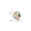 Black Bow Jewelry Rainbow Dichroic Glass Sterling Silver Bead Charm - 2 of 3