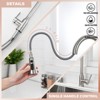 DOMETOUR High Arc Single Handle Stainless Steel Brushed Nickle Kitchen Faucets with Pull Down Sprayer - 4 of 4