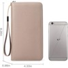Clotth Womens RFID Blocking Wallet - Large Capacity PU Leather Zip Around Clutch with Detachable Wristlet, Easy to Use for Daily & Travel - 4 of 4