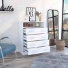 Sapphtopaz Modern Drawers Dresser for Bedroom with Open Shelf Closet Organizers and Storage with Superior Top Drawer Organizer for Nursery, White - 4 of 4