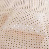 Elegant Microfiber Metallic Ikat-style Dot Print Sheet Set, All Season Bedding Set, Cozy Home Textile for Lux Bedroom Decor, Valentine's Day Gifts - 3 of 4