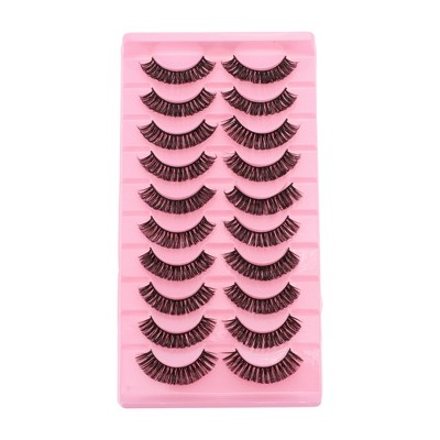 Unique Bargains Women's False Eyelashes for Makeup 10 Pair