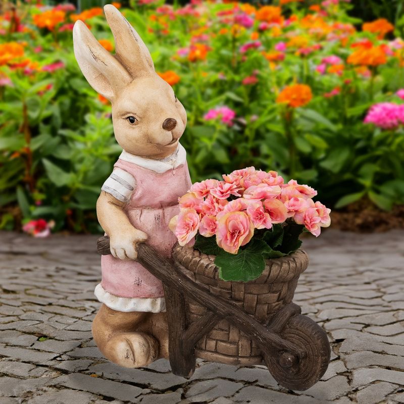 Northlight Girl Rabbit Outdoor Easter Garden Planter - 18.75", 3 of 9