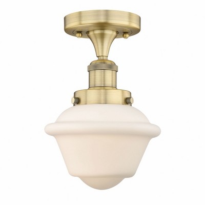 Oxford - 1 Light Semi-Flush Mount In Industrial Style-8.25 Inches Tall and 6.5 Inches Wide