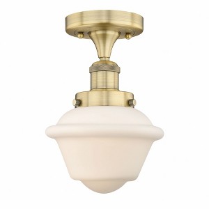 Oxford - 1 Light Semi-Flush Mount In Industrial Style-8.25 Inches Tall and 6.5 Inches Wide - 1 of 1