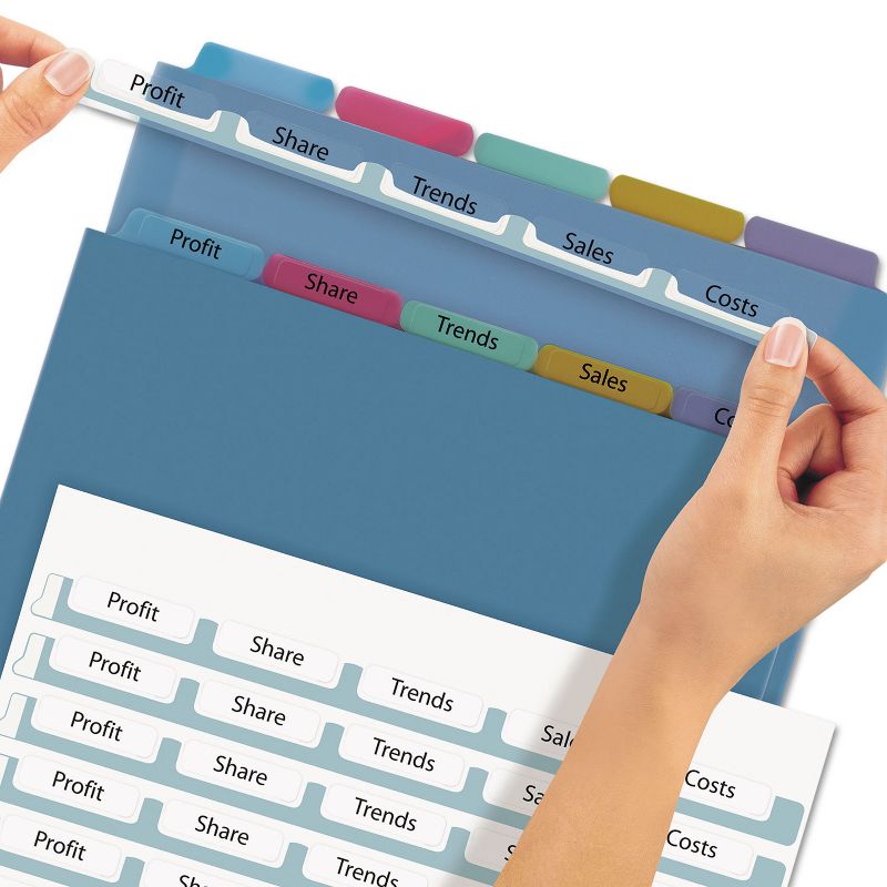 Avery Index Maker Print & Apply Clear Label Plastic Dividers 5-Tab Letter 5 Sets 12452, 3 of 8