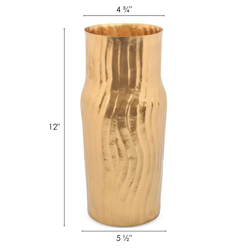 Berkware Gold Textured Design Flower Vase, 4 of 5