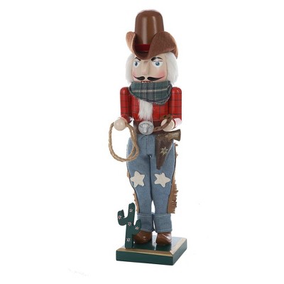 Kurt Adler 15" Wooden Cowboy Nutcracker