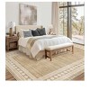 Brown-2*6 feet  Contemporary Machine Washable Area Rug Modern Geometric Floor Cover Non Slip Stylish  Bordered Accent Carpet Stain Resistant Low Pile - 4 of 4