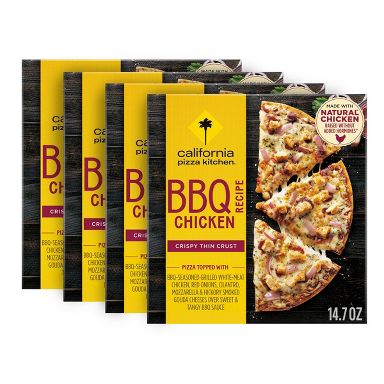 California Pizza Kitchen 4ct/14.7oz Thin Crust BBQ Recipe Chicken Frozen Pizza