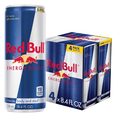 Red Bull Energy Drink 4pk 8.4 Fl Oz Cans Target