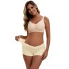 INSPIRE CHIC Women's Low Waist Under the Bump Maternity BoyShorts Pregnancy Seamless Ladies Panties - 4 of 4