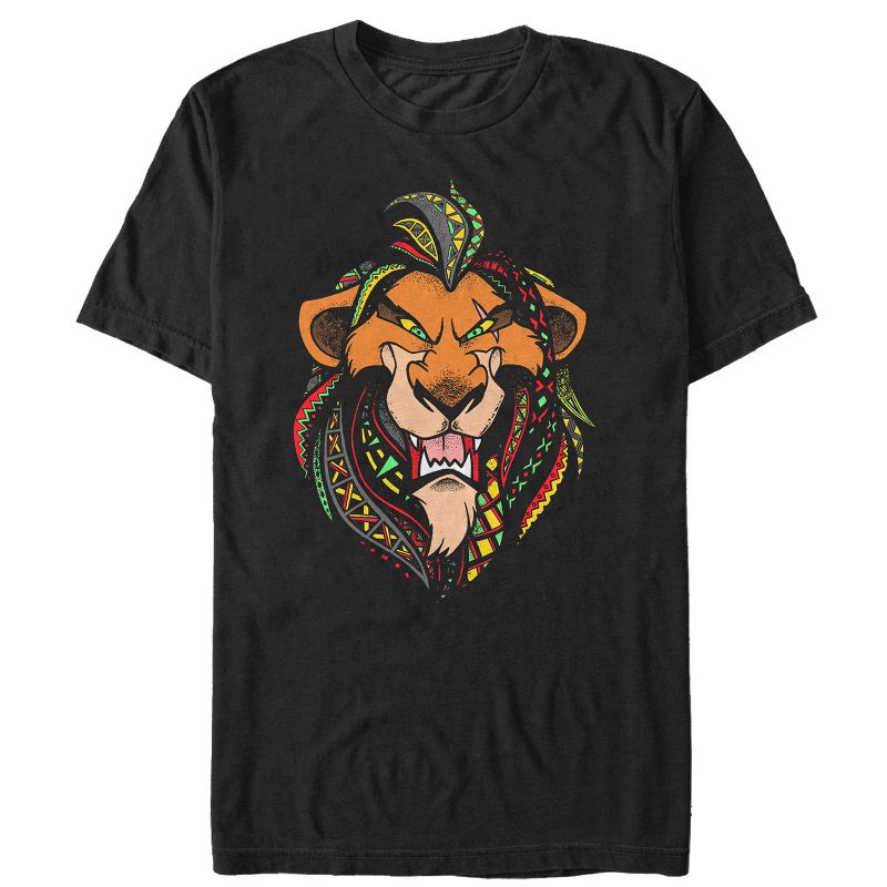 Men's Lion King Artistic Roar Scar Decorative Lions Mane T-Shirt, 1 of 5