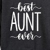 Women's - Instant Message - Best Aunt Ever Lightweight French Terry Wide Neck Long Sleeve Graphic Shirt - 2 of 4