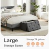 MAYEERTY Storage Ottoman with Thick Foam Padded Seat Folding Foot Rest - 2 of 4