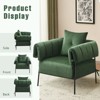 Furniliving Large Accent Chairs  Comfy Sofa Chairs with Pillow Lounge Chair Reading Chair with Metal Frame Upholstered Soft Cushion, Corduroy - 2 of 4