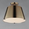Maxim Lighting Carlo 1 - Light Semi-Flush Mount in  Dark Bronze/Leather/Heritage Brass - 3 of 4