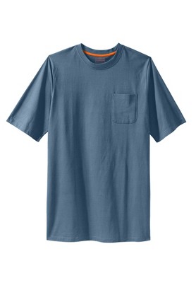 Boulder Creek by KingSize  Heavyweight Longer-Length Pocket Crewneck T-Shirt