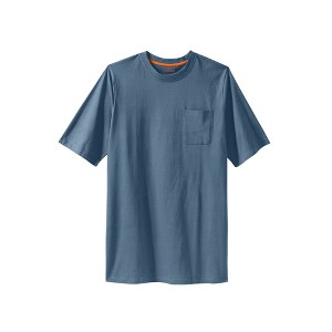 Boulder Creek by KingSize  Heavyweight Longer-Length Pocket Crewneck T-Shirt - 1 of 4