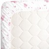Disney Minnie Mouse Twinkle Twinkle Minnie Pink Stars and Minnie Outlines 100% Cotton Fitted Crib Sheet - 2 of 4
