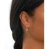 SHINE by Sterling Forever Sterling Silver CZ Crescent Micro Hoops - 2 of 3