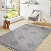 ChicFurnit Rug Guros Collection Stain Resistant Non Shedding Kid and Pet Friendly for Busy Spaces, Gray, 91.7"*5.9"*5.9" - 2 of 4