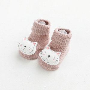 MyKids-USA Baby Cartoon 3D Doll Patched Pattern Non-Slip Floor Socks - 1 of 4
