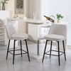 Sapphtopaz Counter Height Swivel Bar Stools, Dining Chairs Set of 2, Swivel Barstools with Back and Metal Legs for Kitchen Island and Pub - 4 of 4