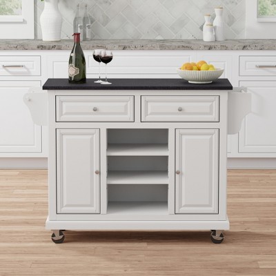 Glenwillow Home Kitchen Cart with Locking Casters