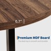 Coolmee 47 inch Round Dining Table, Industrial Dinner Table for 4 to 6, Wooden Kitchen Table with Sturdy Metal Frame (No Chairs) - 4 of 4