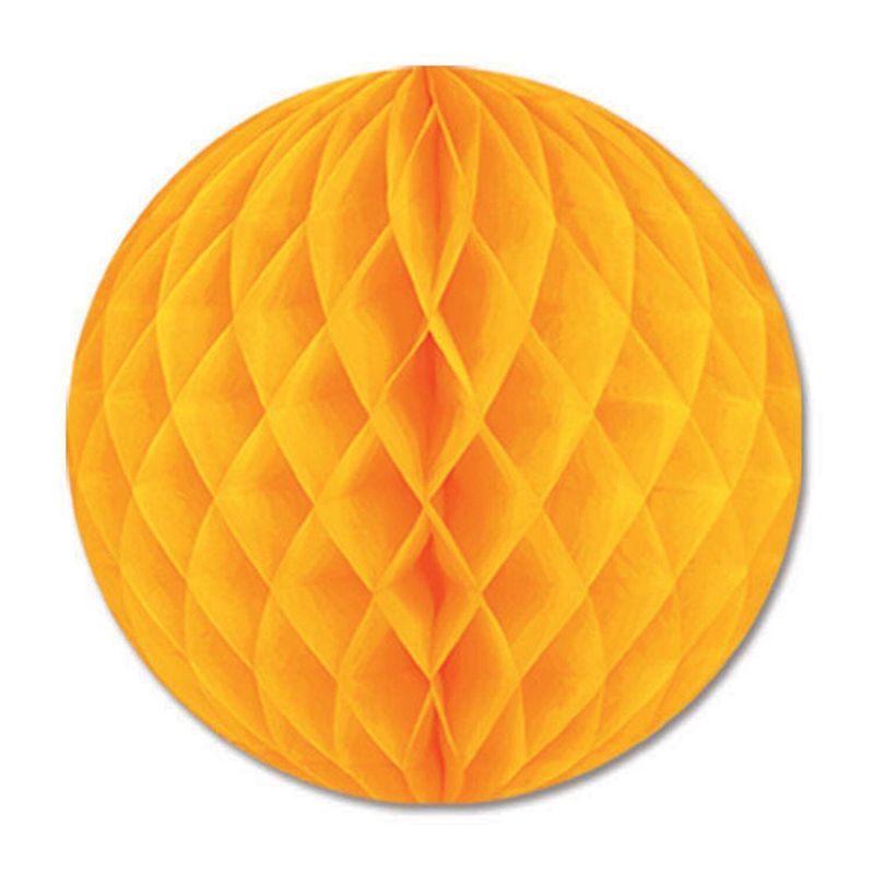 Beistle 12" Tissue Ball Golden-Yellow 4/Pack 55612-GY, 1 of 2