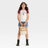 Girls' Harvard Raglan Short Sleeve T-Shirt - Off-White - 4 of 4