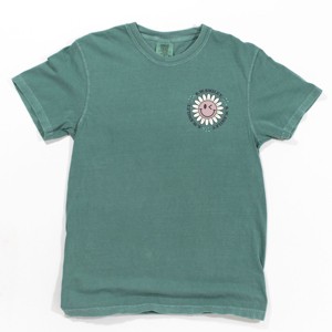 S.W.Smiley Plant Dreams Grow Joy - Women's Garment Dyed Graphic T-Shirt - 1 of 4