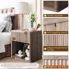 Night Stand Set 2，Bed Side Tables Bedroom，Grey Alder Nightstand，Mid Century Modern Furniture - 4 of 4