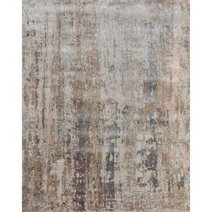 HomeRoots 8' X 10' Blue Abstract Hand Knotted Area Rug - 1 of 4