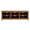 Transitional 6 Cubby Wood Open Storage Wood TV Stand for TVs up to 80"- Saracina Home - 4 of 4