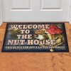 Collections Etc Welcome to the Nut House Funny Squirrel Doormat 1'6"x2'6" - 2 of 2