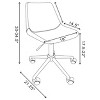 Vynxaria Ralston Brown Upholstered Adjustable Home Office Desk Chair - 2 of 4