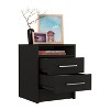 NicBex Nightstand with 2 Drawers Bedside Table with Metal Handles End table with Soild Legs for Living Room, Bedroom, Study, White - 4 of 4