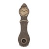 52" Wood Grandfather Style Wall Clock Distressed Gray Finish - Storied Home - image 3 of 4