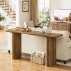 Wooden 63" Long Console Table, Industrial Rectangular Sofa Table Behind Couch, Farmhouse Entryway Table for Foyer, Hallway, Living Room - 4 of 4